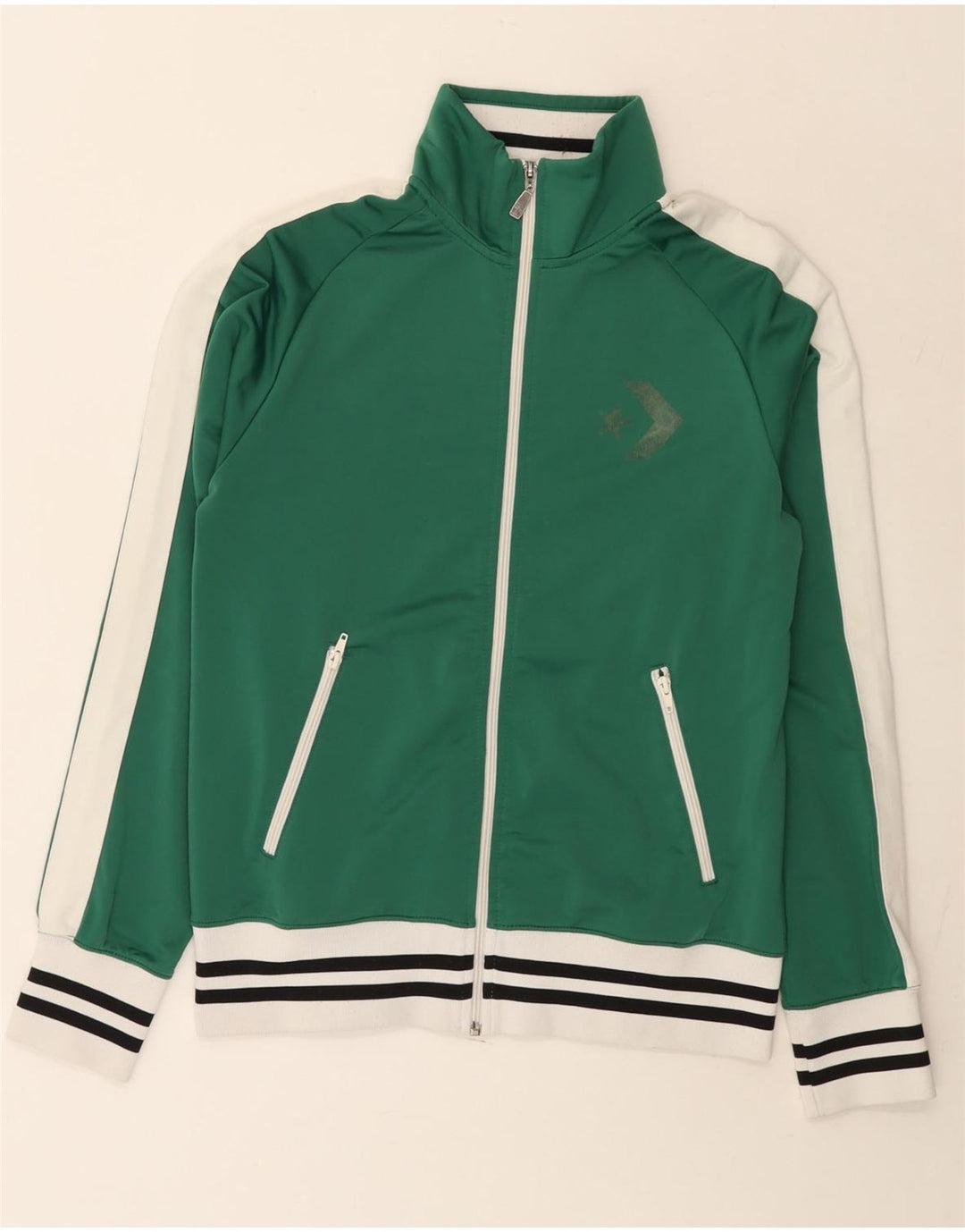 Jachetă de trening Converse pentru femei UK 14 Medium Green Colorblock