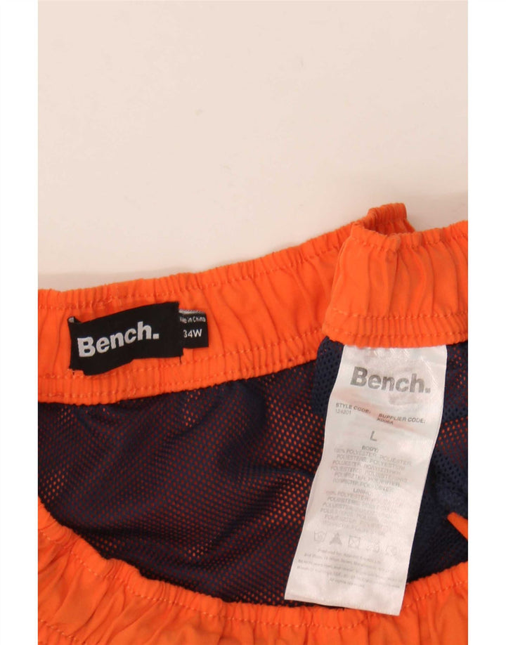 Pantaloni scurți de înot grafic pentru bărbați Bench Poliester portocaliu mare