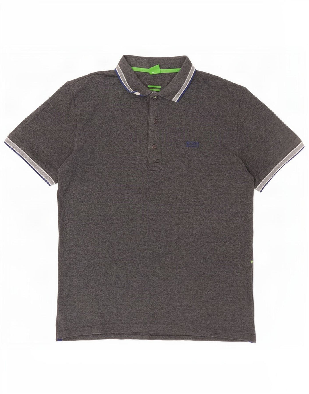 Tricou polo pentru bărbați Hugo Boss, bumbac gri mare