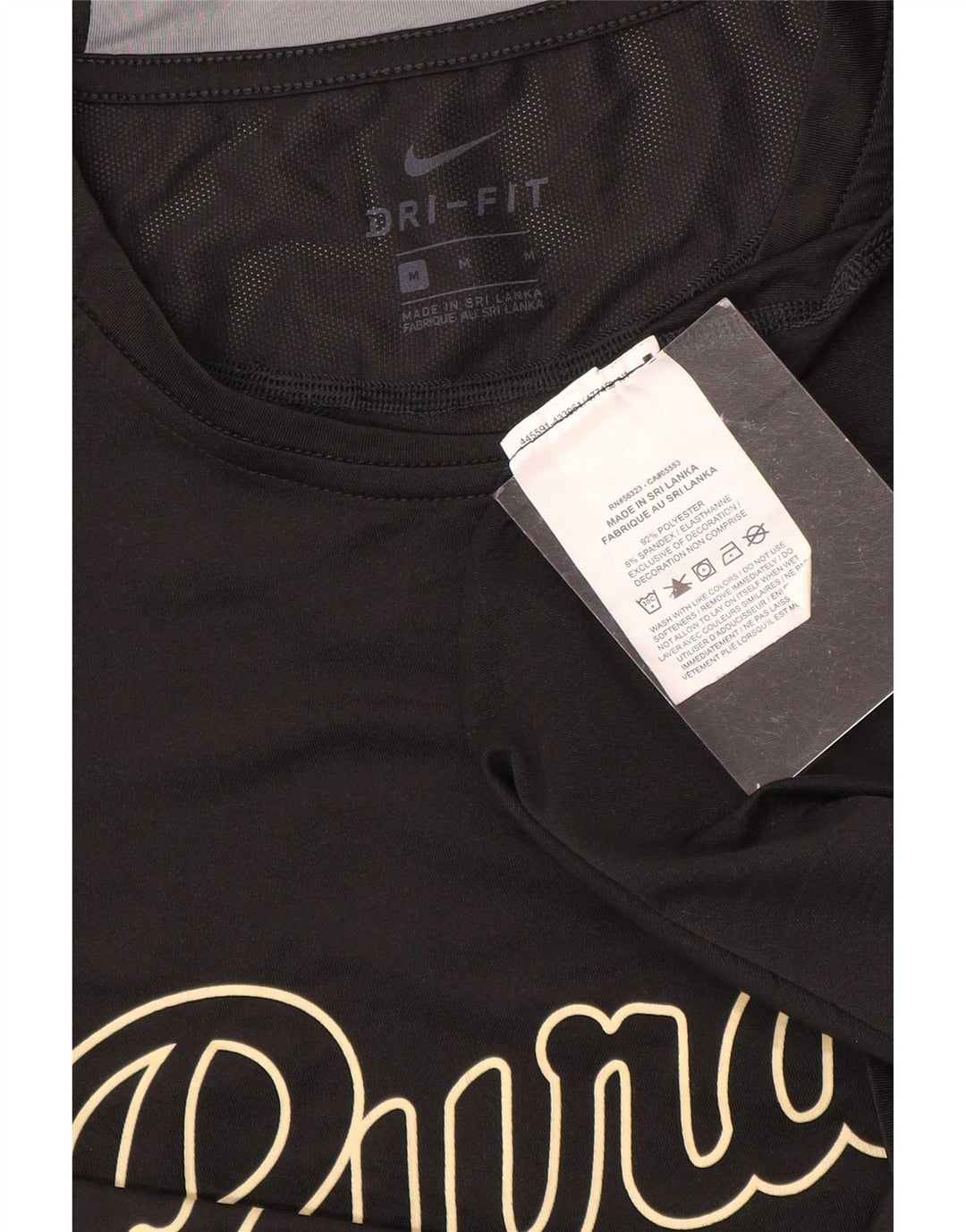 Tricou grafic Nike Dri Fit pentru bărbați Top Medium Negru Poliester