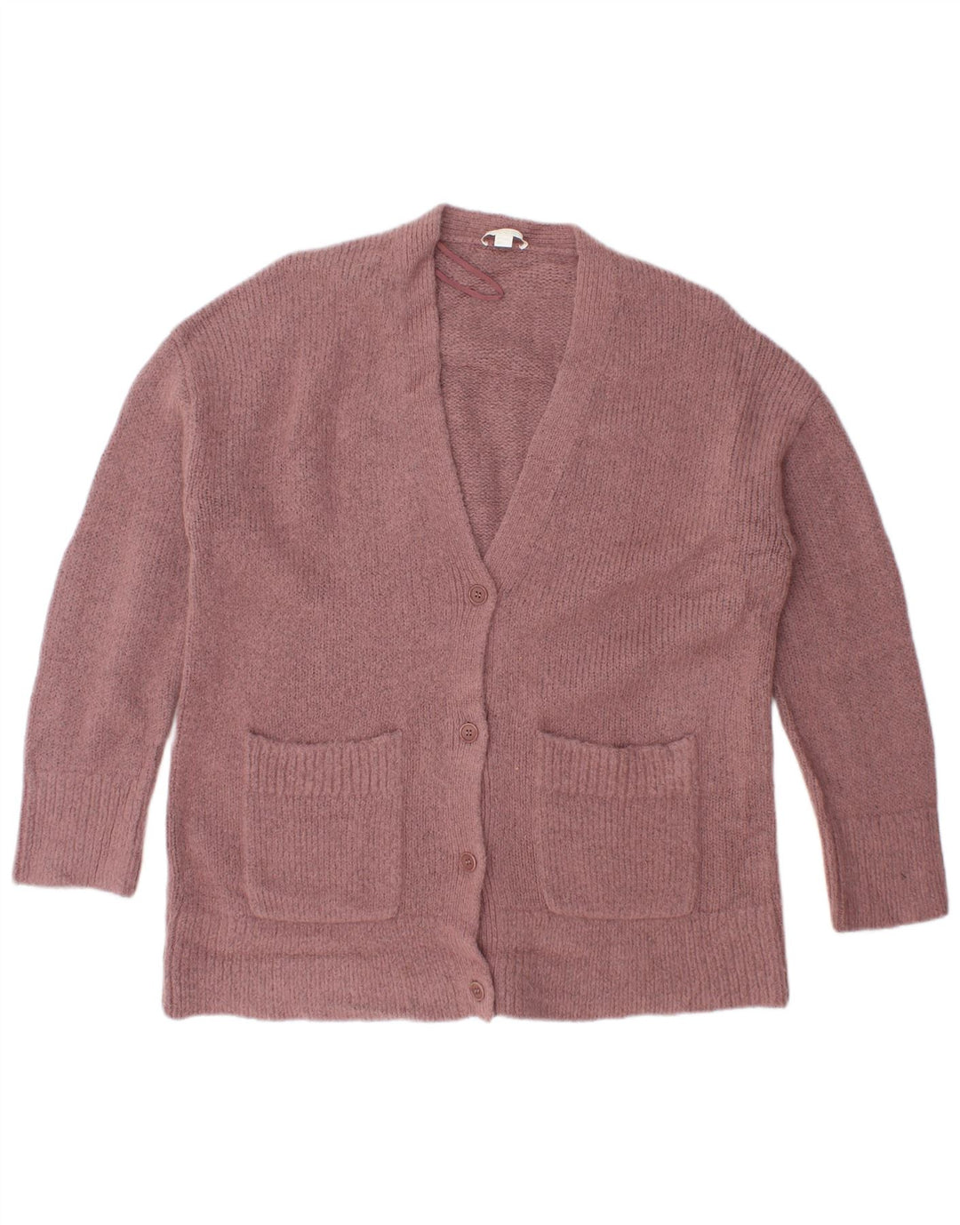 Pulover cardigan supradimensionat pentru femei Cos UK 10 mic, roz, lână de alpaca