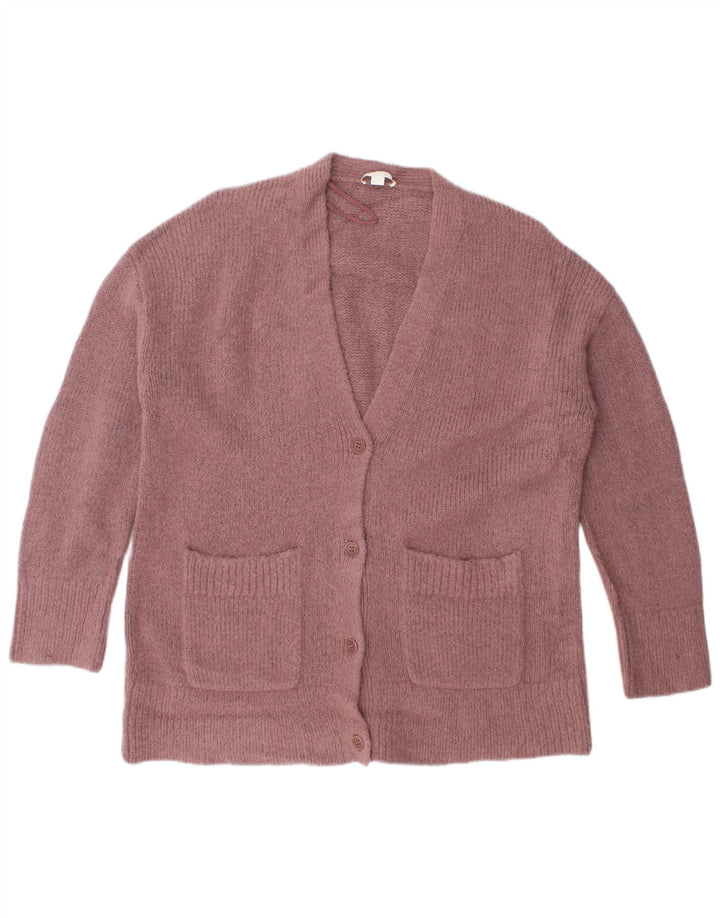 Pulover cardigan supradimensionat pentru femei Cos UK 10 mic, roz, lână de alpaca