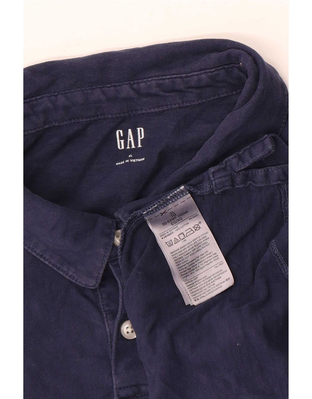 Cămașă polo pentru bărbați Gap XL Bumbac bleumarin
