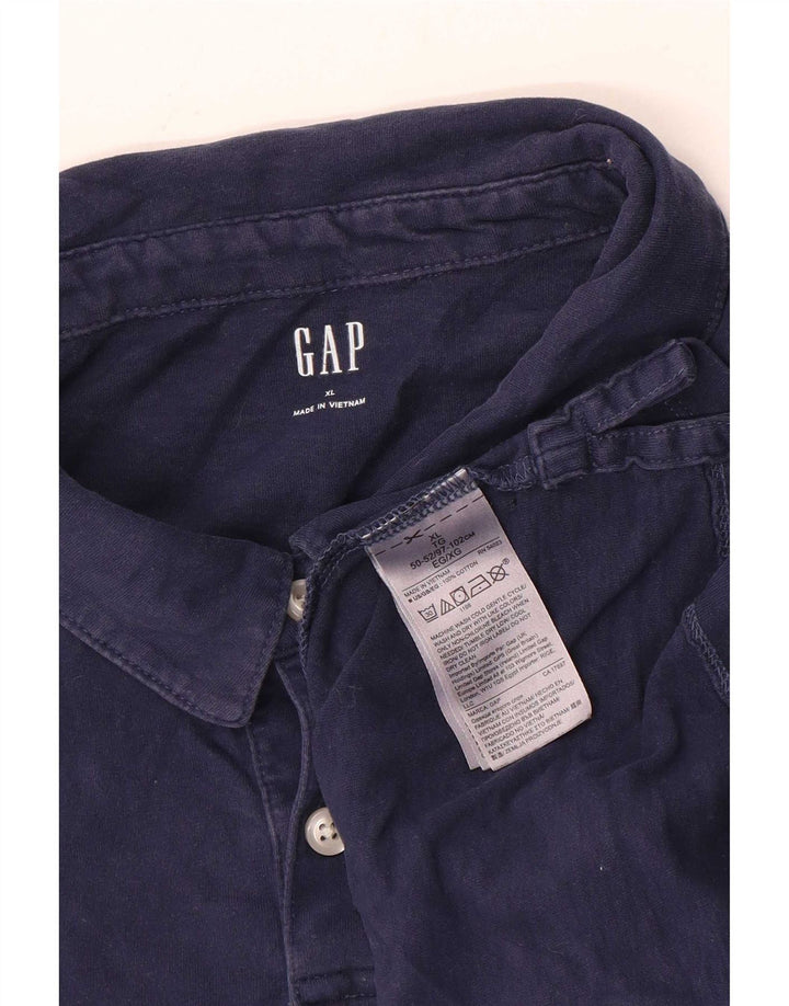 Cămașă polo pentru bărbați Gap XL Bumbac bleumarin