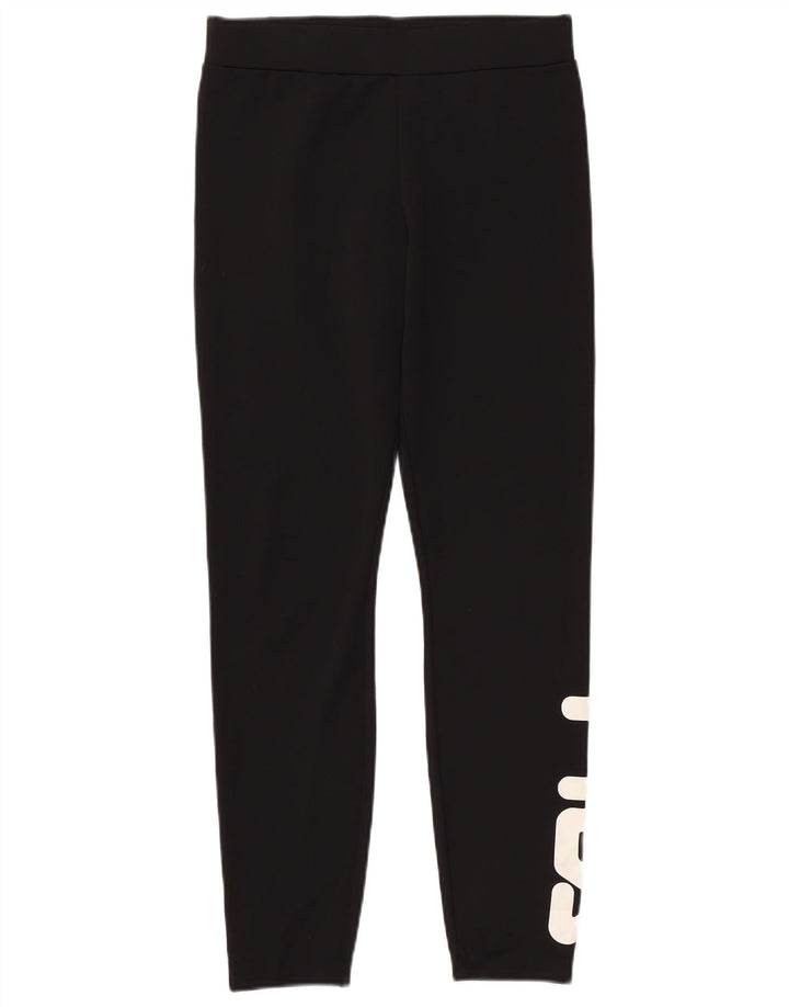 Leggings cu grafic pentru femei FILA UK 12 Poliester mediu negru
