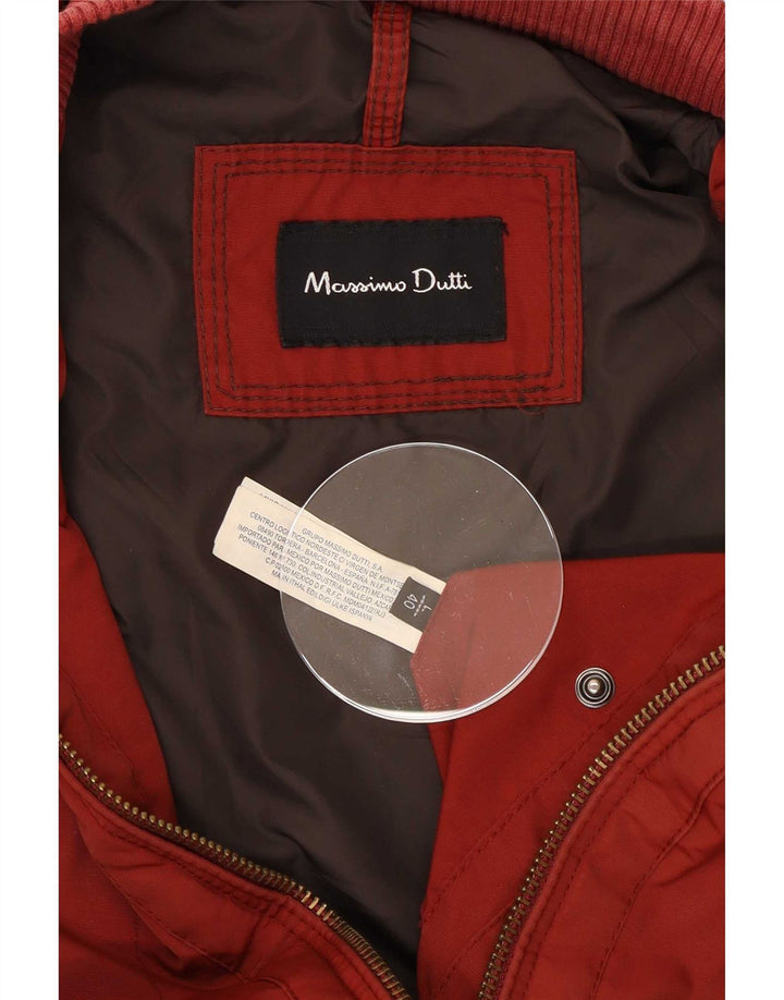 Massimo Dutti Bomber Jacket pentru bărbați UK 40 Large Red Nylon
