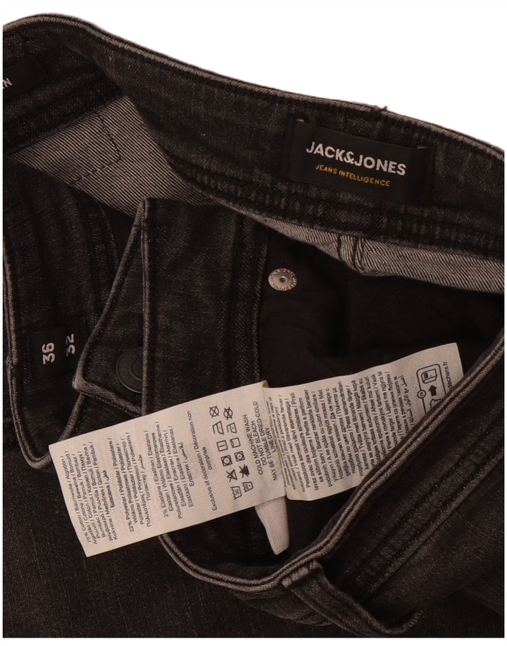 Blugi Jack & Jones GLENN Slim pentru bărbați W36 L32 bumbac gri