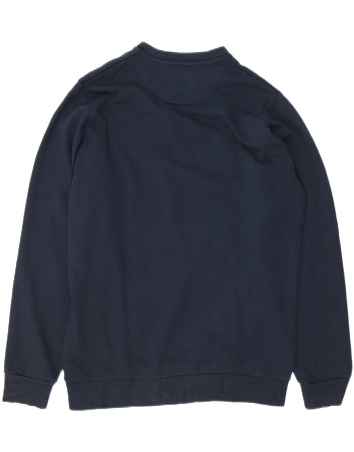 Hanorac cu grafic pentru bărbați Lyle & Scott Pulover mediu din bumbac bleumarin