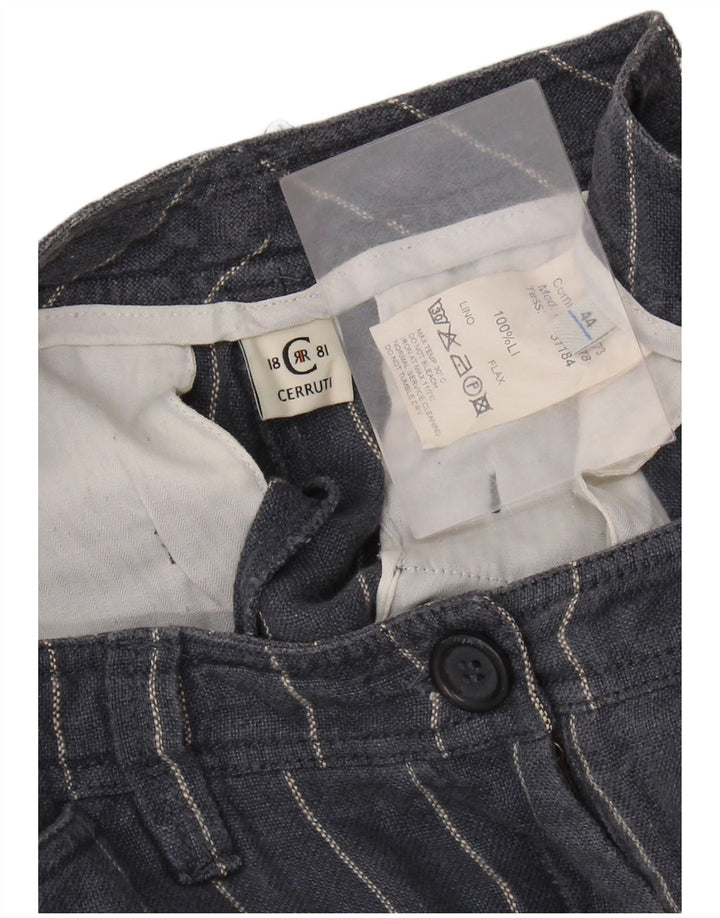 Pantaloni scurți cargo pentru femei CERRUTI 1881 IT 44 Medium W34 Bleumarin in dungi