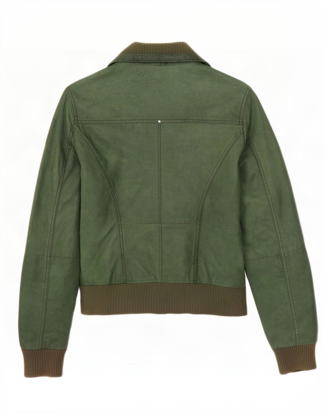 Jachetă de piele pentru femei Helium UK 12 verde mediu