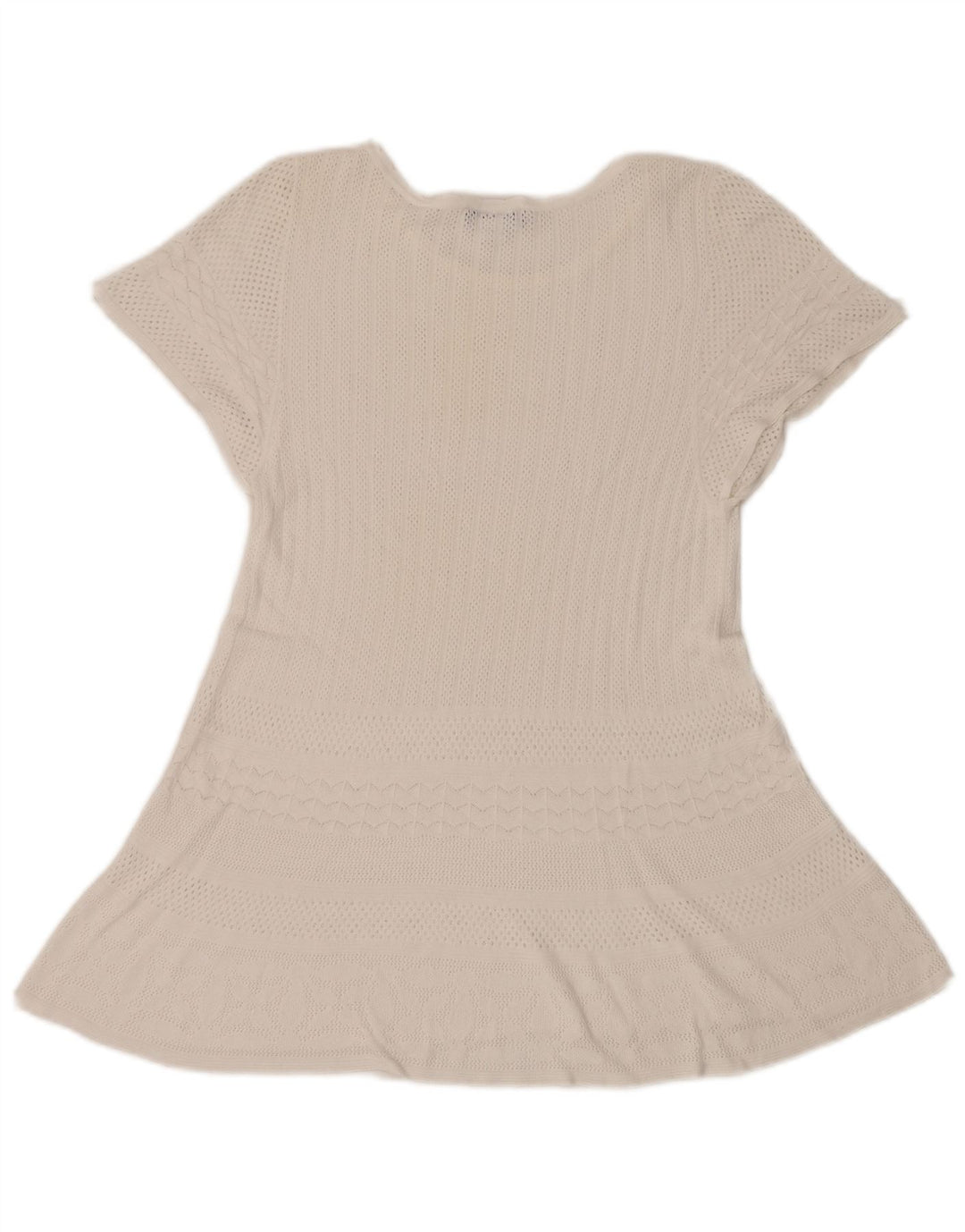 Max & Co. Rochie A-Line din croșetat transparentă pentru femei UK 10 Small White