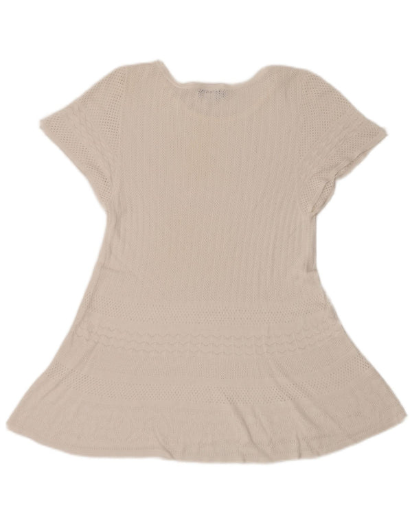 Max & Co. Rochie A-Line din croșetat transparentă pentru femei UK 10 Small White