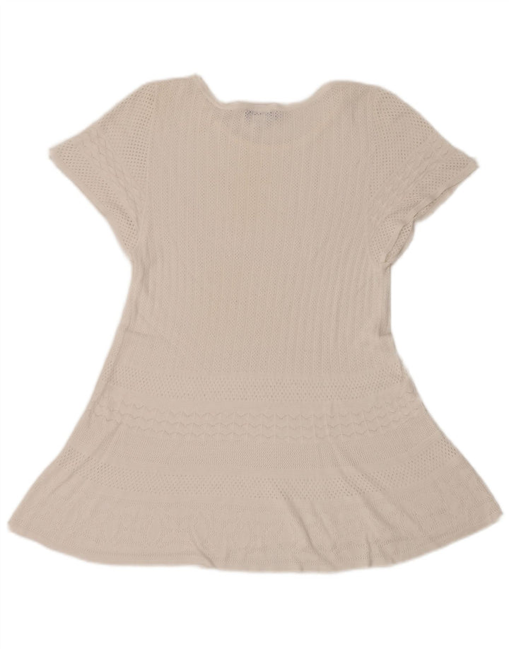 Max & Co. Rochie A-Line din croșetat transparentă pentru femei UK 10 Small White
