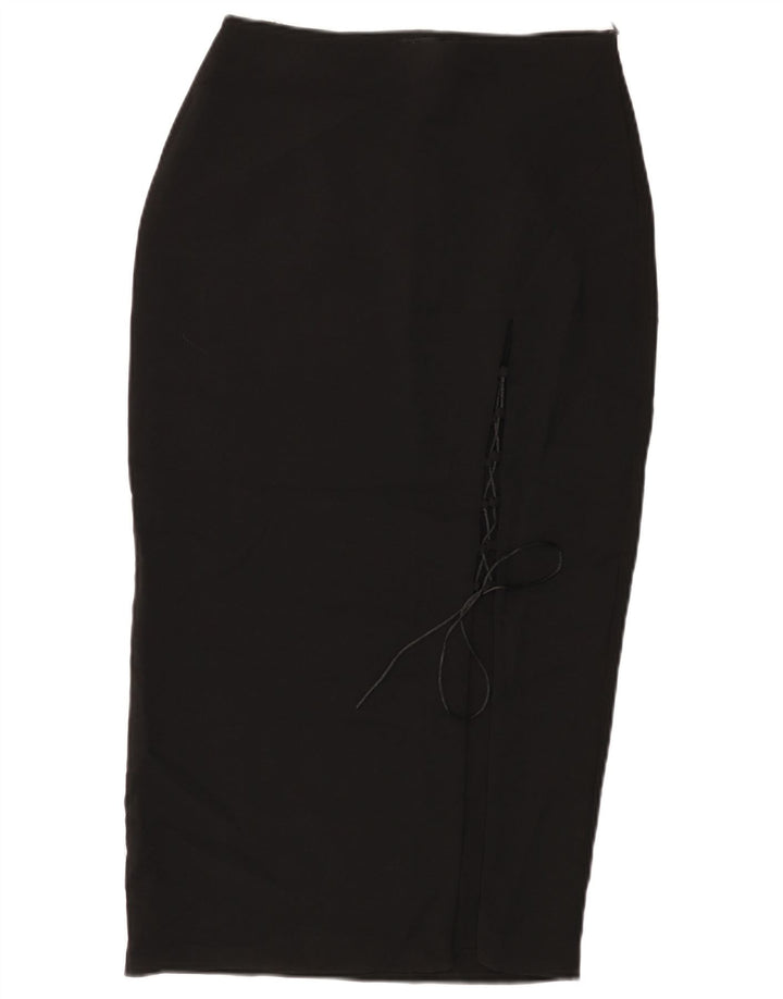 Fusta creion pentru femei cu talie înaltă Zara Medium W28 Poliester negru