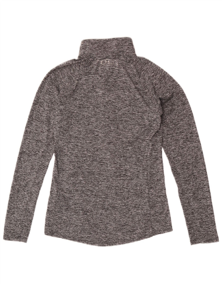 Top de trening Under Armour pentru bărbați Heat Gear Pullover, mic, gri pătat