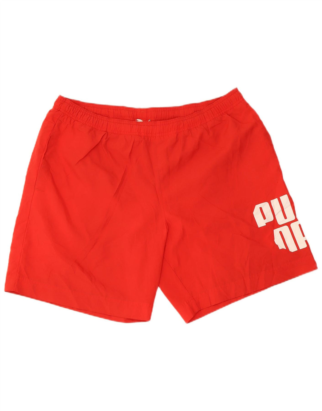 Pantaloni scurți sport grafic PUMA pentru bărbați, roșii mari