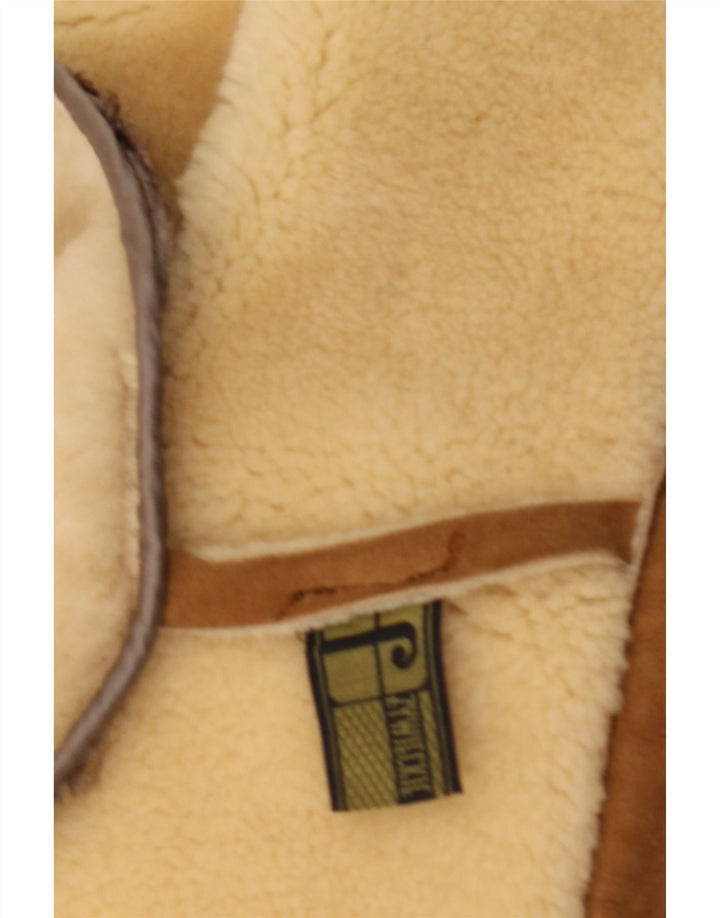 Jachetă din shearling pentru bărbați de epocă IT 56 3XL maro