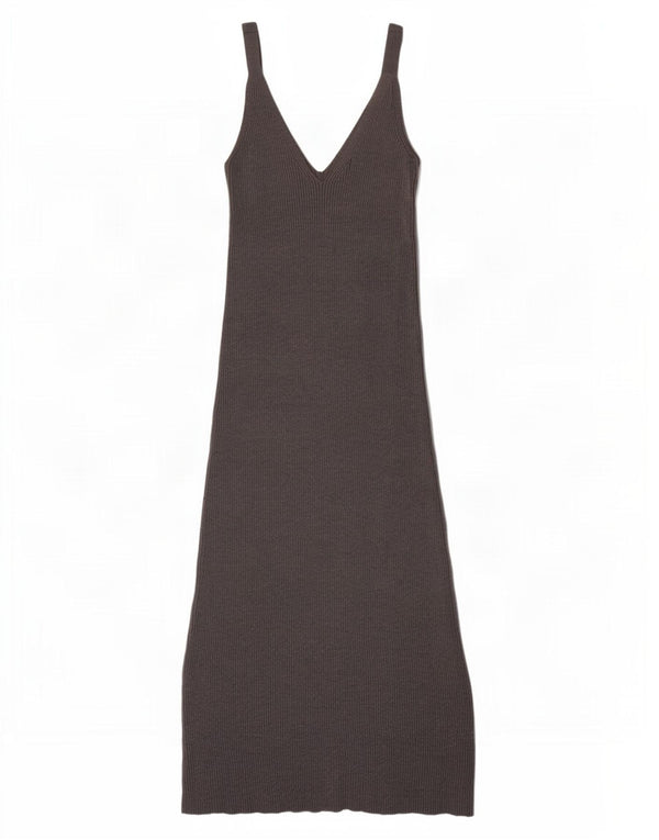 Rochie Maxi fără mâneci pentru femei Zara UK 8 Small Gri Viscose
