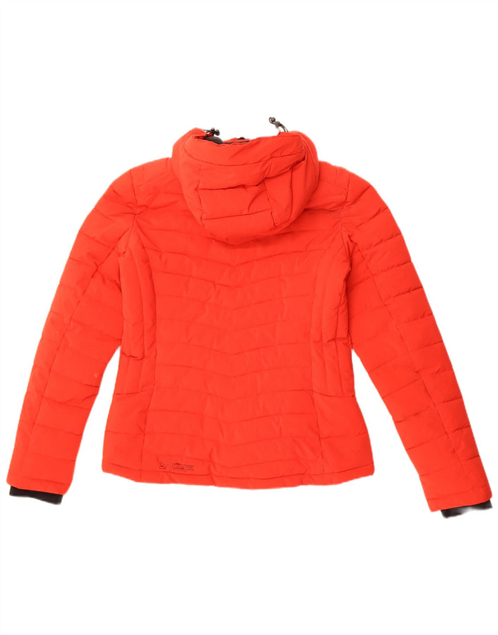 Jachetă căptușită cu glugă Superdry pentru femei UK 8 Small Red Poliester