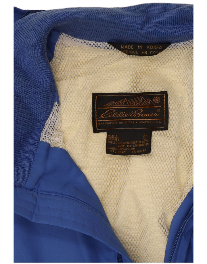 Jachetă de ploaie cu glugă pentru bărbați Eddie Bauer UK 40 Poliester albastru mare