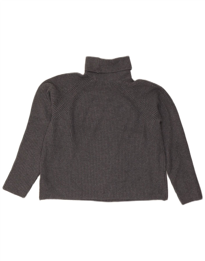 Pulover pentru femei Marks & Spencer Crop cu gât rulat, UK 10, Gri mic