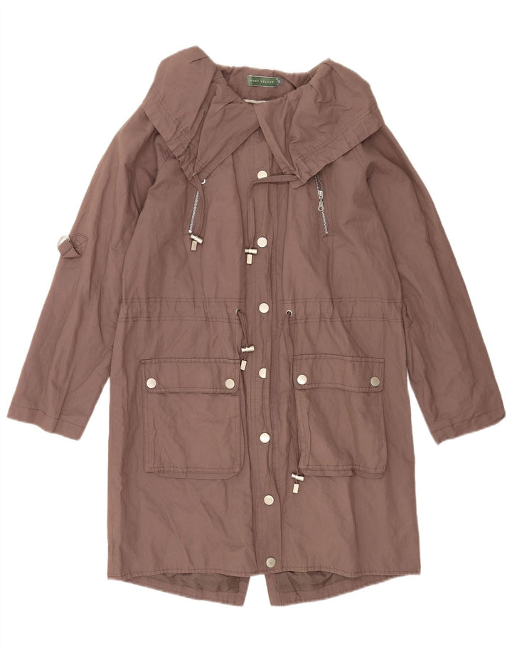 MINT VELVET Jachetă parka supradimensionată pentru femei UK 10 Bumbac maro mic
