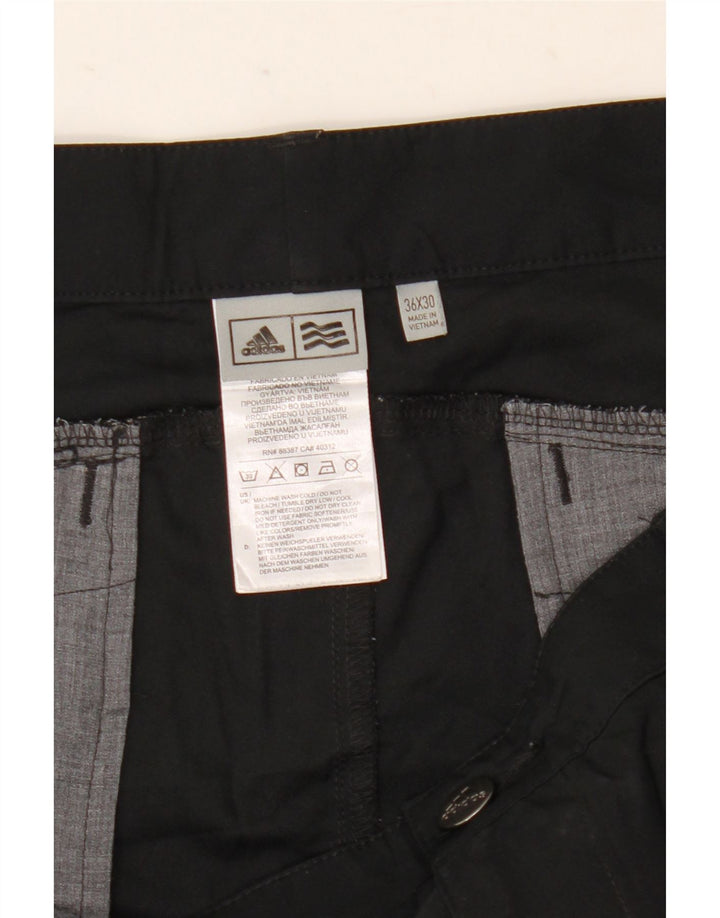 Pantaloni chino subțiri pentru bărbați Adidas W36 L30 poliester negru