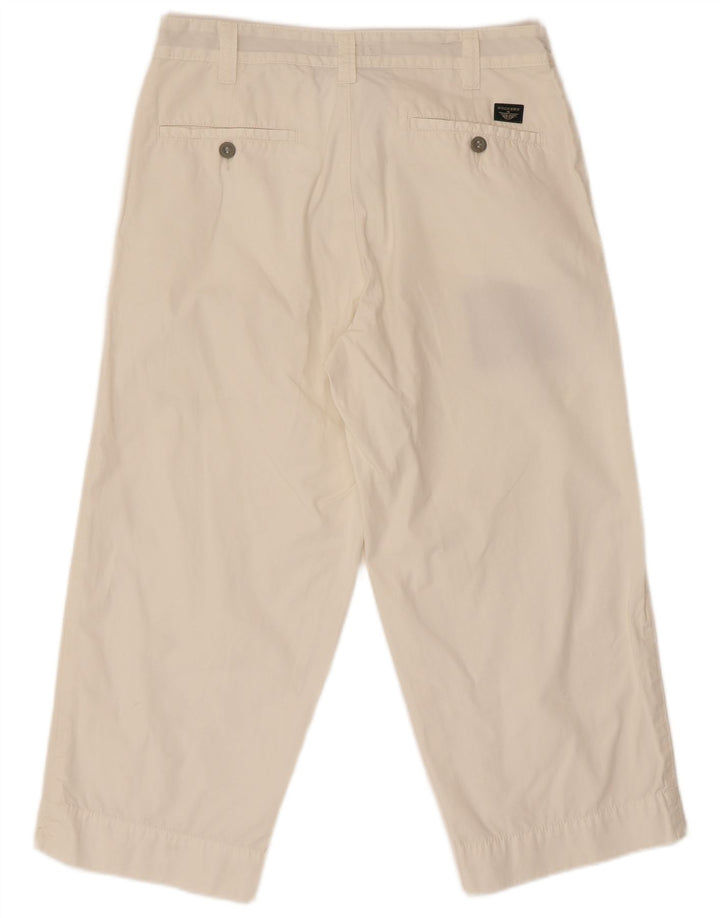 Pantaloni Capri drepti Dockers pentru femei W31 L22 alb catifelat