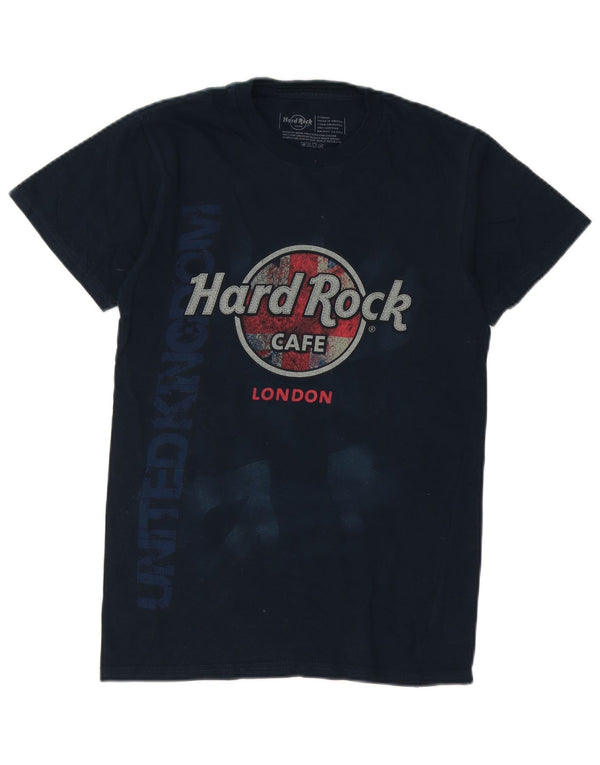 Tricou grafic pentru bărbați Hard Rock Cafe London Top XS Bumbac bleumarin