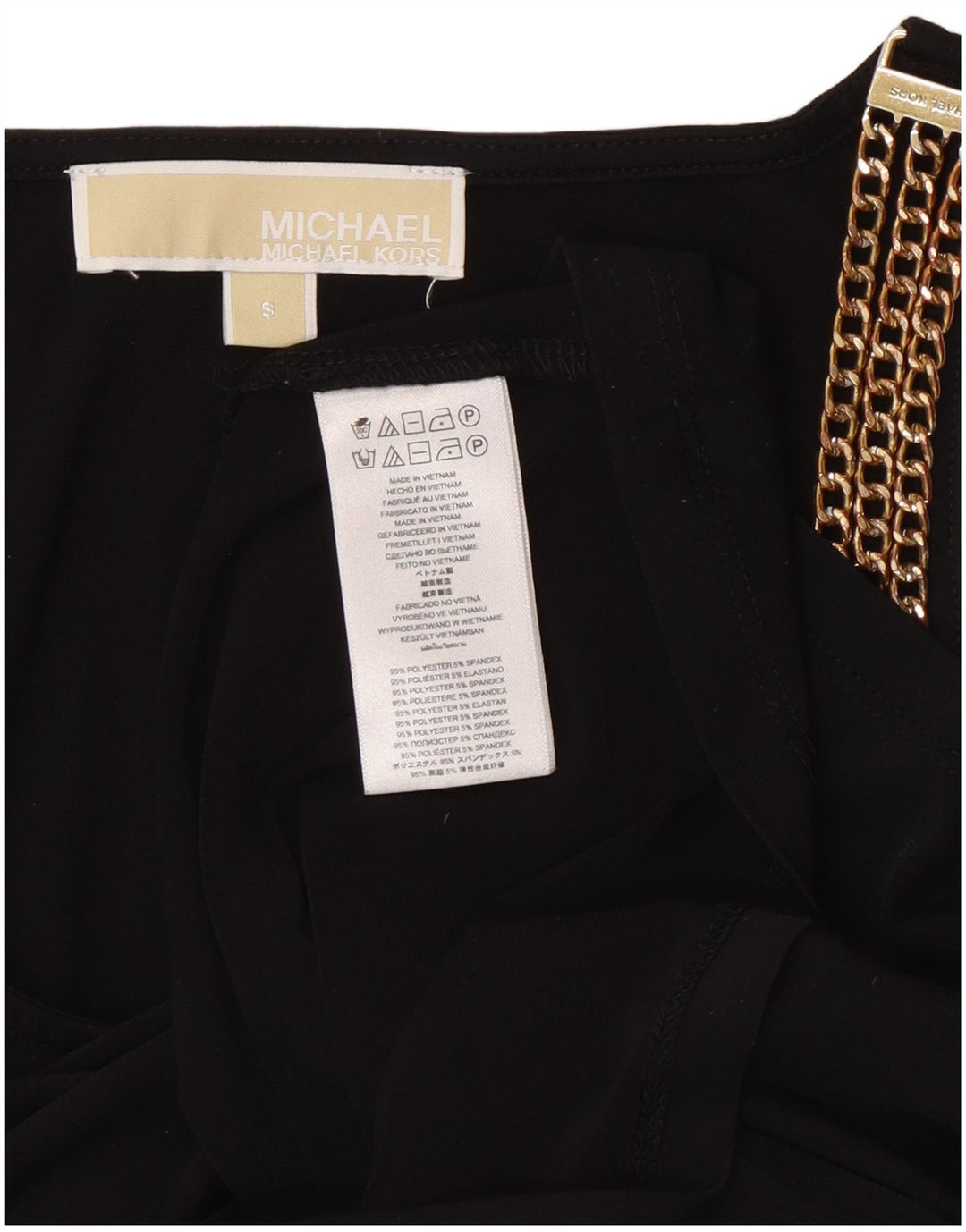 Bluză fără mâneci pentru femei Michael Kors UK 10 Poliester negru mic