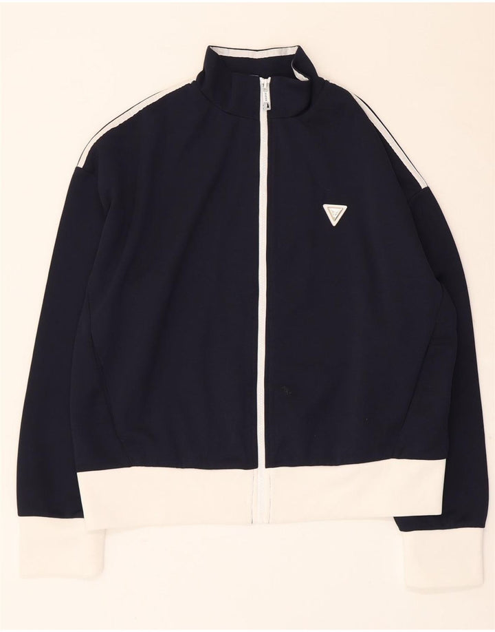 Jachetă de trening pentru femei Guess UK 16, mare, albastru bleumarin