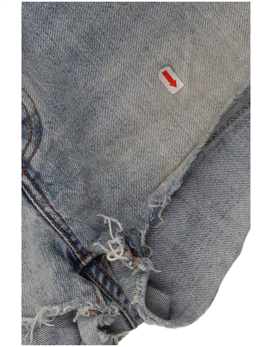 Pantaloni fierbinți Levi's 501 Distressed Denim W29, bumbac albastru mediu