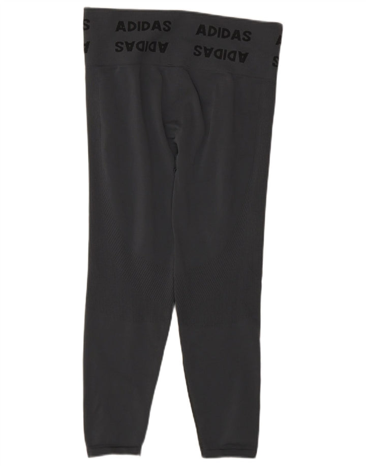 Leggings grafic Adidas pentru femei Marea Britanie 16/18 Poliester mare gri