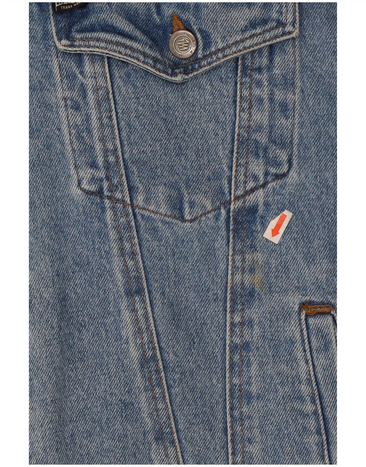 Jachetă de blugi vintage pentru femei UK 20 2XL Bumbac albastru