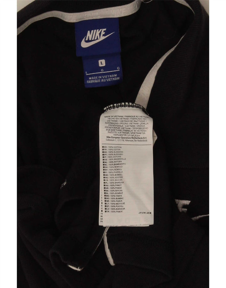 Tricou polo Nike pentru bărbați, mare, negru, bumbac