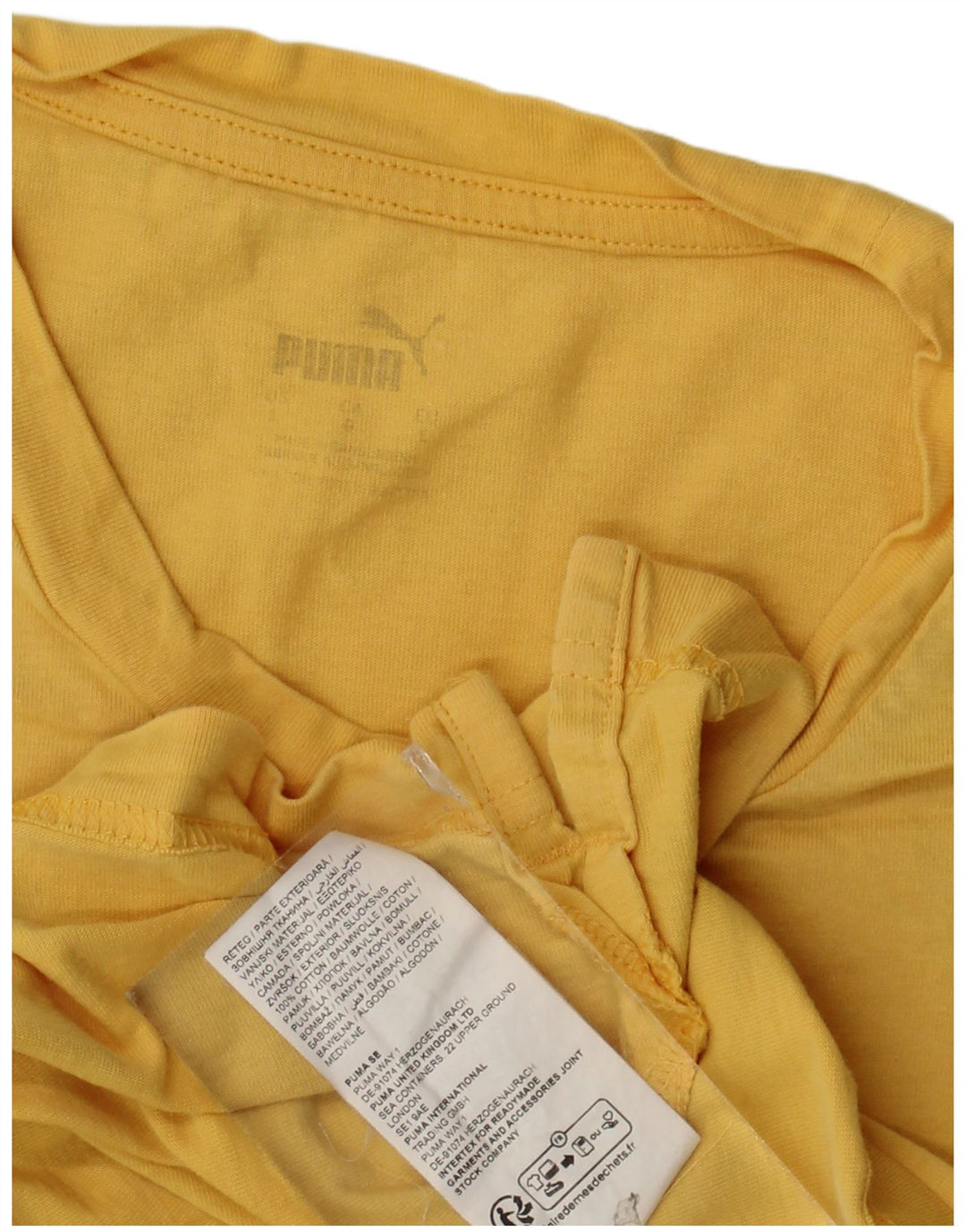 Tricou grafic Puma pentru bărbați Top mare din bumbac galben