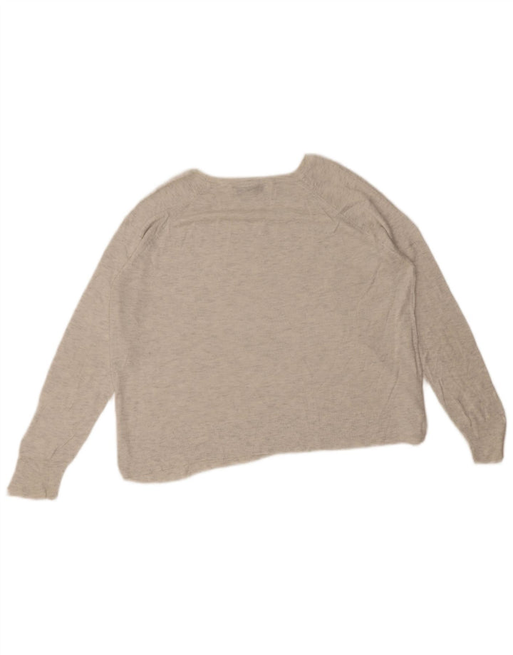 Pulover pentru femeie cu gât de barcă Zara UK 14, gri mediu
