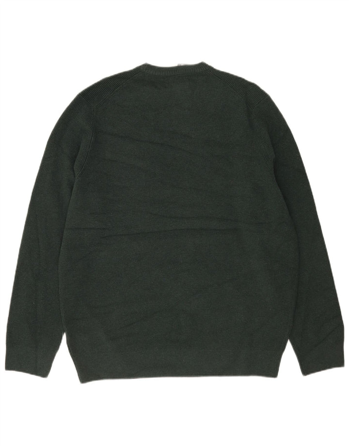 Pulover pentru bărbați Marks & Spencer, cu gât crew, poliester verde XL
