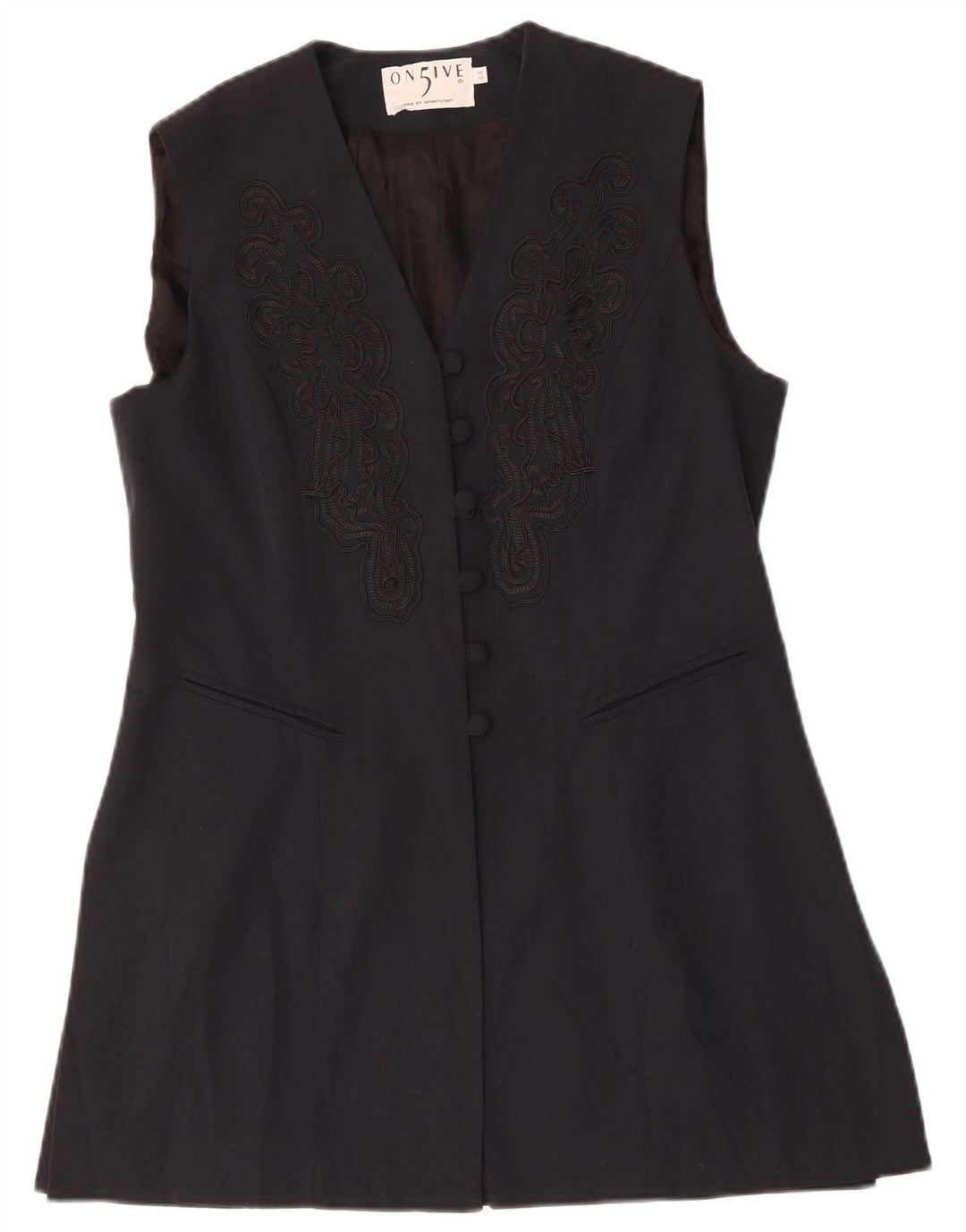 Jachetă SPORTSTAFF pentru femei cu 6 nasturi IT 44 Medium Bleumarin Paisley