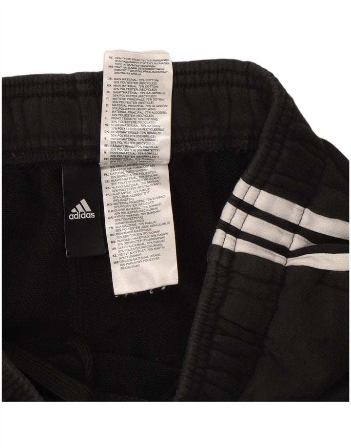 Pantaloni de trening Adidas pentru bărbați, bumbac mediu negru