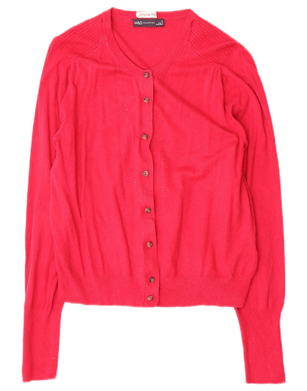 Pulover cardigan pentru femei Marks & Spencer UK 12 Medium Pink Viscose