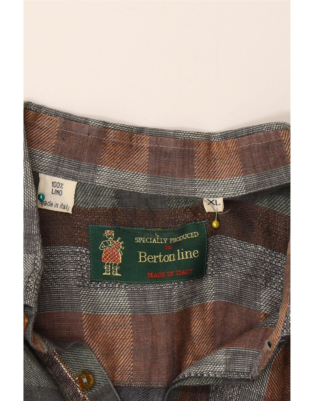 Cămașă vintage pentru bărbați cu mânecă scurtă, XL, în carouri multicolore