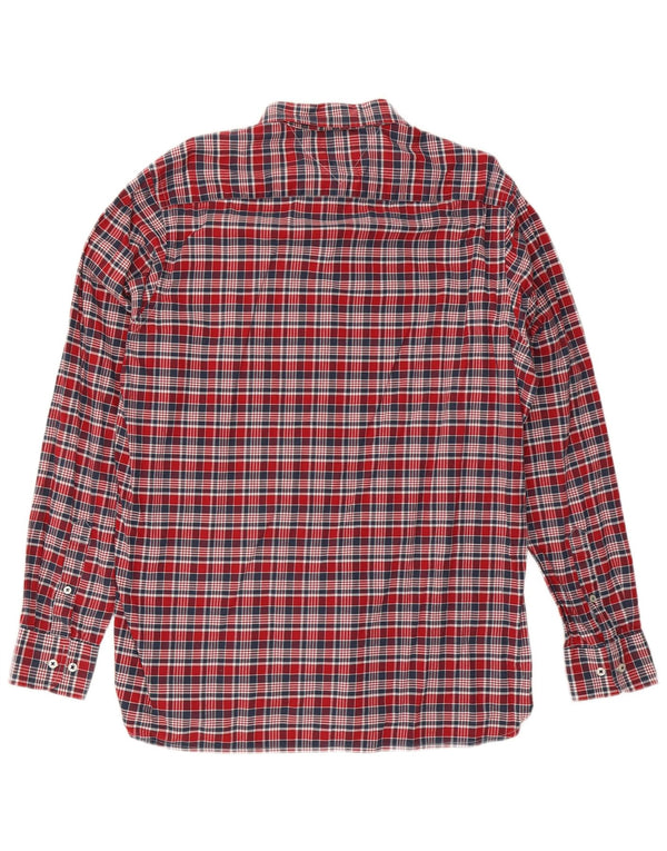 Cămașă personalizată pentru bărbați Tommy Hilfiger, bumbac cu carouri mari, roșii