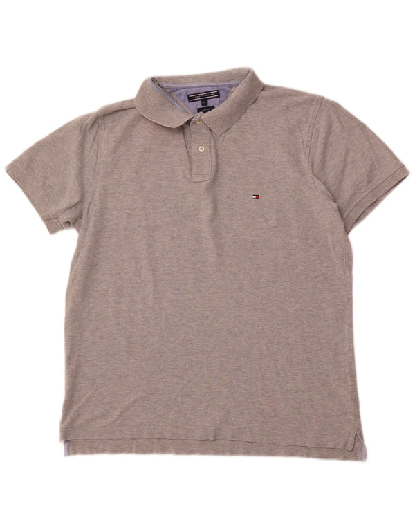 Tricou polo TOMMY HILFIGER pentru bărbați, XL, gri bumbac