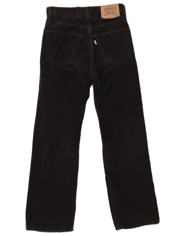 Pantaloni Levi's pentru femei Bootcut din velur, W28 L30, bumbac negru