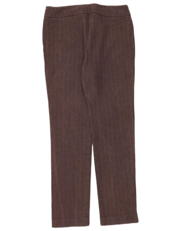 Max & Co. Pantaloni de costum subțiri pentru femei W30 L30 Brown Herringbone
