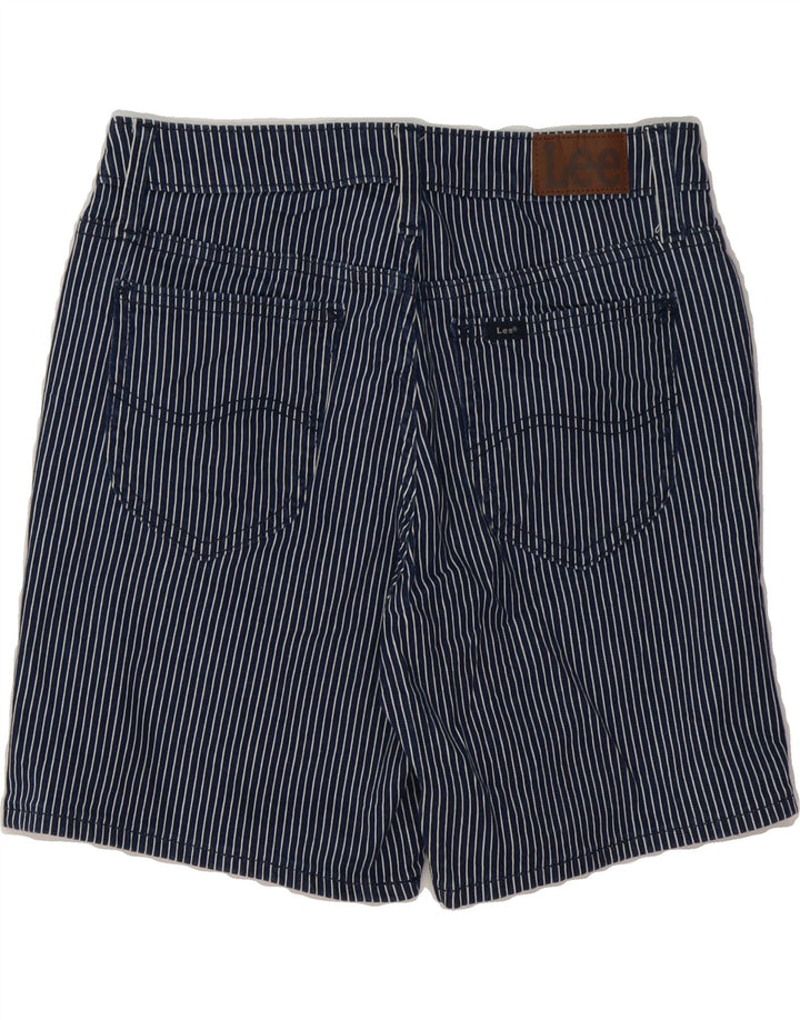 LEE Womens Regular Casual Shorts US 8 Medium W30 Navy Blue Pinstripe Vintage Lee and Second-Hand Lee from Messina Hembry 