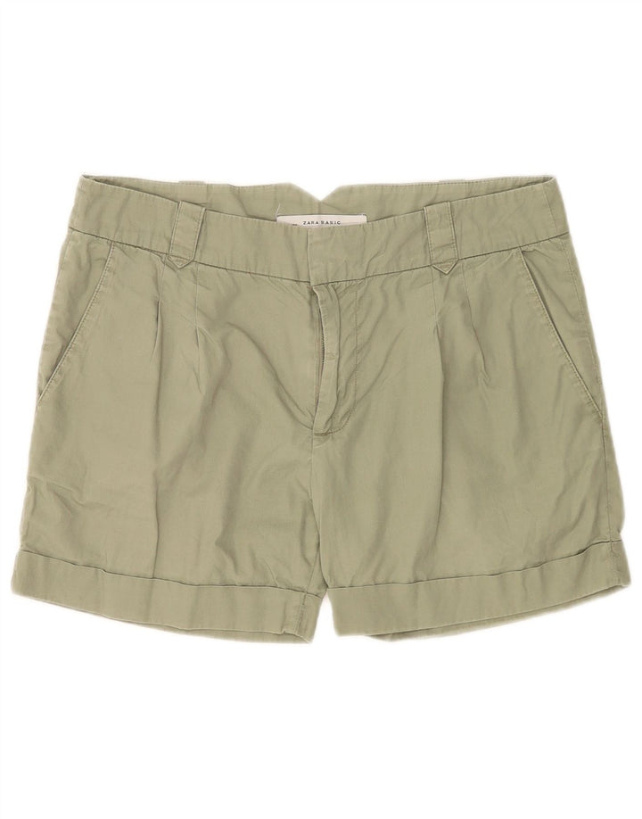 Pantaloni scurți chino pegged pentru femei Zara Medium W28, bumbac verde