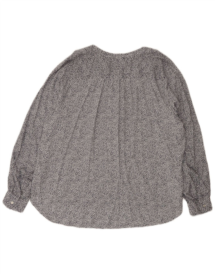 Bluză cu cămașă pulover pentru femei Marks & Spencer UK 20 2XL Alb Animal Print