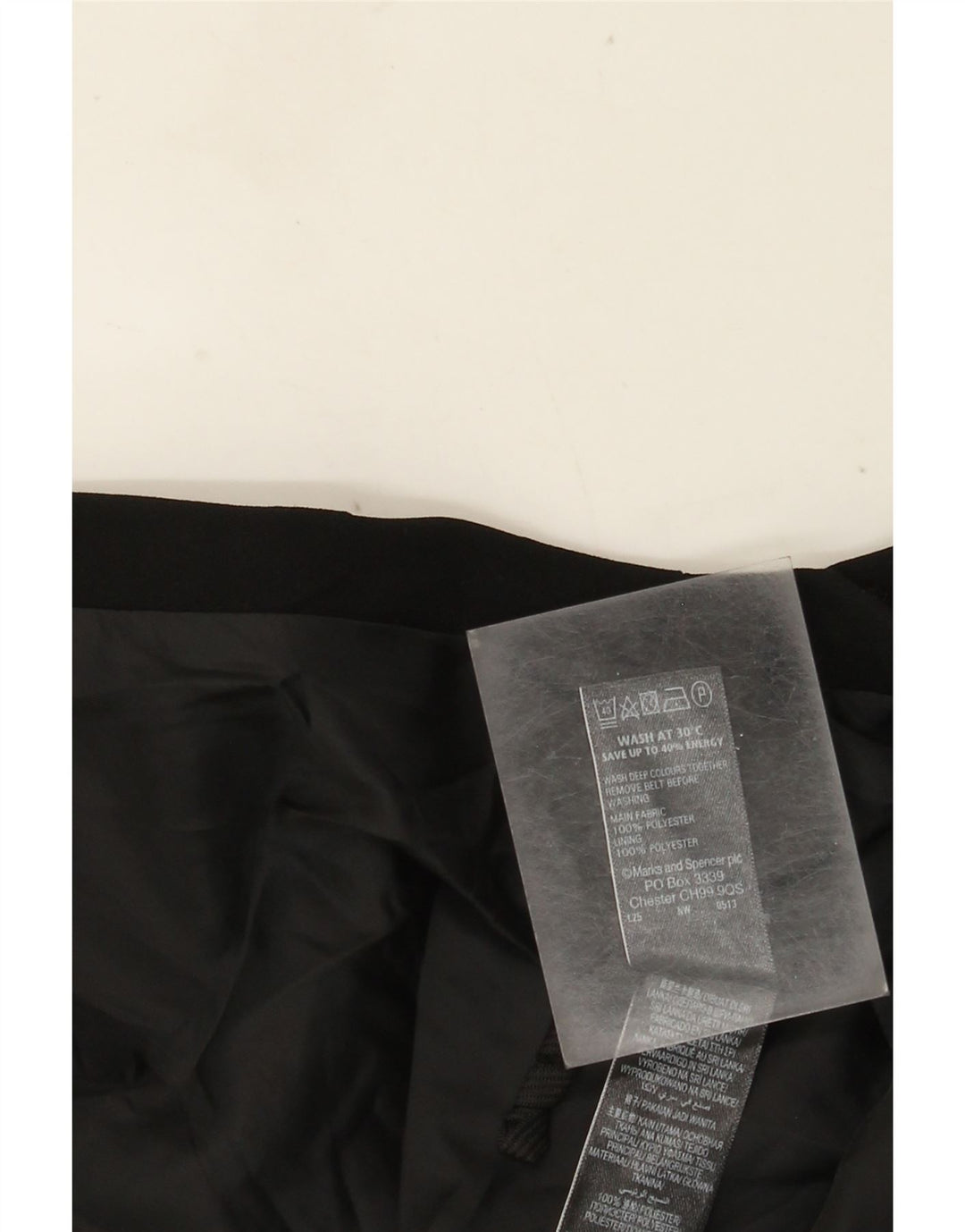 Fustă A-Line pentru femei Marks & Spencer UK 20 2XL W40 Poliester negru